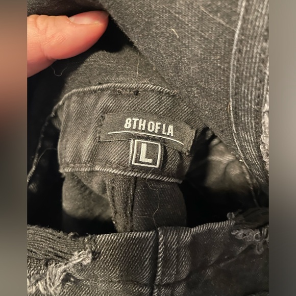 Distressed Overall Shorts - Picture 2 of 4